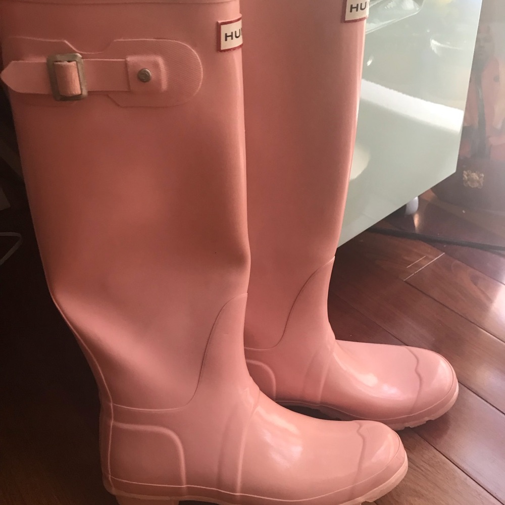 Used Pink Hunter Boots